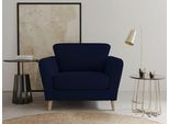 Sessel HOME AFFAIRE "MARSEILLE", blau, B:103cm H:88cm T:90cm, Webstoff (100% Polyester);Struktur fein (58% Polyester, 22% Polypropylen);Filzoptik (100% Polyester), Sessel, Sessel, Massivholzbeine Eiche, Landhausstil, Wellenunterfederung