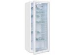EXQUISIT Getränkekühlschrank "GKS240-GT-160C", Energieeffizienz: C, silber (weiß), Rechtsanschlag, wechselbar, Kühlschränke, Alles auf einen Blick dank Isolierglastür zudem sehr energieeffizient, Getränkekühlschrank