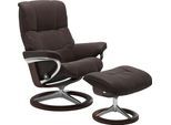 Relaxsessel STRESSLESS "Mayfair", braun (chocolate paloma), B:79cm H:102cm T:44cm, Leder BATICK: BATICK ist ein leicht korrigiertes, durchgefärbtes und genarbtes Möbelleder, bei dem die meisten Unebenheiten und Spuren in der Regel entfernt wurden.;Leder PALOMA: PALOMA ist ein durchgefärbtes Semianilin-Möbelleder mit natürlicher Narbung.;ROHLEDER Stoff Q2 FARON: Ein fester zuverlässiger Bouclé mit
