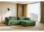 Ecksofa HOME AFFAIRE "Tvinnet", grün (dunkelgrün), B:228cm H:73cm T:166cm, 94% PES 6% NY, Sofas, Ecksofa, Breite 228 cm, extra tiefe Sitzfläche, kubisches Sitzvergnügen