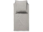 Bettwäsche DAMAI "Mik", grau, B/L: 155cm x 220cm, 1 Stk., 1 Stk., Renforcé, B/L: 80cm x 80cm, Renforcé, Obermaterial: 100% Baumwolle, Bettwäsche, Bettwäsche, Leinen-Optik