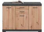 Kommode FMD "Bristol 3", braun (matera, artisan), B:120cm H:89,9cm T:49,9cm, Holzwerkstoff, Sideboards, Kommode, Mehrzweckschrank, in verschiedenen Tiefen, Breite: 120 cm