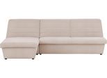 Ecksofa "LOOKS VIII L-Form", beige (ecru), B:274cm H:92cm T:168cm, 100% Polyester, LOOKS BY WOLFGANG JOOP, Sofas, Ecksofa, Quersteppung, ohne Armlehnen, in zwei verschiedenen Größen