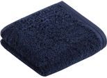 Gaestehandtuecher VOSSEN "Vegan Life", blau (marine blau), B:40cm L:60cm, Webfrottier, Obermaterial: 100% Baumwolle, Handtücher, Gaestehandtuecher, im Set, 100% vegan