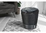 Sitzhocker KAYOOM "Hocker Doric, trendiger Look, ästhetische Farbgebung, schöne Steppung", schwarz (anthrazit, graphit), B:42cm H:50cm T:42cm, Bezug: 50% Baumwolle 50% Acryl / Korpus: Pappelholz, Hocker, Sitzhocker, komfortabel, hochqualitativ, pflegeleicht, hochwertige Materialien