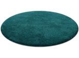 Badematte HOMIE LIVING "Porto Azzurro", blau (petrol grün), H:30mm, Polyester, Badematten, Badematte, Badteppich, uni, rechteckig & rund, waschbar, Badezimmerteppich