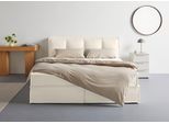 Boxspringbett "Addyson", beige (ivory), B:170cm L:230cm, 100% POLYESTER (PES), LEGER HOME BY LENA GERCKE, Komplettbetten, Boxspringbett, Boxspringbett inkl. Topper, 2 Matratzen