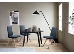Polsterstuhl STRESSLESS "Laurel", blau (oxford blau paloma, eiche natur), B:49cm H:92cm T:59cm, Leder PALOMA: PALOMA ist ein durchgefärbtes Semianilin-Möbelleder mit natürlicher Narbung., Stühle, Polsterstuhl, Low Back, Größe M, mit schräggestellten Beinen in Eiche natur