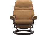 Relaxsessel STRESSLESS "Sunrise", braun (new caramel batick), B:79cm H:103cm T:78cm, Leder BATICK: BATICK ist ein leicht korrigiertes, durchgefärbtes und genarbtes Möbelleder, bei dem die meisten Unebenheiten und Spuren in der Regel entfernt wurden.;Leder PALOMA: PALOMA ist ein durchgefärbtes Semianilin-Möbelleder mit natürlicher Narbung.;ROHLEDER Stoff Q2 FARON: Ein fester zuverlässiger Bouclé mi