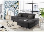 Ecksofa "SO4100 V", grau (anthrazit), B:284cm H:80cm T:190cm, SET ONE BY MUSTERRING, Sofas, Ecksofa, mit verstellbaren Kopfteilen, wahlweise mit Funktionen, Cord-Bezug