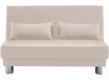 Schlafsofa HOME AFFAIRE "Gina", beige, B:140cm H:86cm T:195cm, 100% PU, Sofas, Schlafsofa, mit einem Handgriff vom Sofa zum Bett