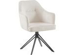 Esszimmerstuhl HOME AFFAIRE "Alaro", beige (natur, schwarz, natur), B:58cm H:87cm T:63cm, Stühle, Esszimmerstuhl, mit Drehfunktion, Armlehnstuhl