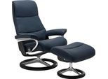 Relaxsessel STRESSLESS "View", blau (oxford blau paloma), B:78cm H:108cm T:78cm, Leder BATICK: BATICK ist ein leicht korrigiertes, durchgefärbtes und genarbtes Möbelleder, bei dem die meisten Unebenheiten und Spuren in der Regel entfernt wurden.;Leder PALOMA: PALOMA ist ein durchgefärbtes Semianilin-Möbelleder mit natürlicher Narbung.;ROHLEDER Stoff Q2 FARON: Ein fester zuverlässiger Bouclé mit ei