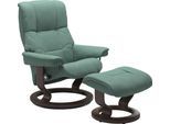 Relaxsessel STRESSLESS "Mayfair", grün (aqua grün paloma), B:75cm H:99cm T:73cm, Leder BATICK: BATICK ist ein leicht korrigiertes, durchgefärbtes und genarbtes Möbelleder, bei dem die meisten Unebenheiten und Spuren in der Regel entfernt wurden.;Leder PALOMA: PALOMA ist ein durchgefärbtes Semianilin-Möbelleder mit natürlicher Narbung.;ROHLEDER Stoff Q2 FARON: Ein fester zuverlässiger Bouclé mit ei