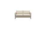 2-Sitzer FLEXLUX "Fiore, super Sitzkomfort durch Kaltschaum im Sitz", weiß (warm weiß), B:149cm H:85cm T:92cm, 100% Echteder, Sofas, 2-Sitzer, schmale Armlehnen, Füße Alu+schwarz