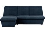 Ecksofa "LOOKS VIII L-Form", blau (dunkelblau), B:214cm H:92cm T:168cm, 100% Polyester, LOOKS BY WOLFGANG JOOP, Sofas, Ecksofa, Quersteppung, ohne Armlehnen, in zwei verschiedenen Größen
