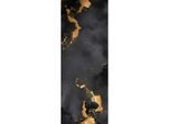Euroart Magnettafel Black With Gold I, Schwarz, Hellbraun, Glas, 30x80x1.5 cm, abwischbar, nur für Starkmagnete, Dekoration, Magnettafeln & Pinnwände, Memoboards