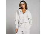 MP Damen Basics Kapuzenpulli mit durchgehendem Reißverschluss – Hellgrau - XS