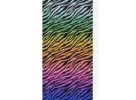 Strandtuch EGERIA "Zebra", schwarz, B:75cm L:150cm, Velours, Baumwolle, Handtücher, 75x150 cm, Velours