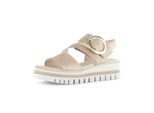 Plateausandaletten GABOR "Plateau Sandale", Damen, Gr. 38, beige, Schuhe