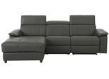 Ecksofa HOME AFFAIRE "Binado, L-Form", grau, B:252cm T:164cm, Webstoff (95% Polyester/5% Nylon), Sofas, Ecksofa, mit manueller oder elektrischer Relaxfunktion mit USB-Anschluss