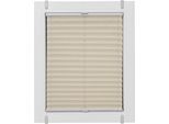 Plissee SUNLINES "One Size Style Crush", beige (sand, grau, grau), B:115cm H:160cm, Obermaterial: 85% Polyester, 15% sonstige Fasern, Plissees, Plissee, Zubehörfarbe grau, zum Klemmen