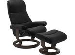Relaxsessel STRESSLESS "View", schwarz (schwarz batick), B:91cm H:109cm T:83cm, Leder BATICK: BATICK ist ein leicht korrigiertes, durchgefärbtes und genarbtes Möbelleder, bei dem die meisten Unebenheiten und Spuren in der Regel entfernt wurden.;Leder PALOMA: PALOMA ist ein durchgefärbtes Semianilin-Möbelleder mit natürlicher Narbung.;ROHLEDER Stoff Q2 FARON: Ein fester zuverlässiger Bouclé mit ein