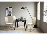 Polsterstuhl STRESSLESS "Laurel", beige (vanilla paloma, chrom glänzend), B:53cm H:92cm T:59cm, Leder PALOMA: PALOMA ist ein durchgefärbtes Semianilin-Möbelleder mit natürlicher Narbung., Stühle, Polsterstuhl, Low Back, Größe L, mit Beinen aus Stahl in Chrom glänzend
