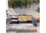 Outdoorküche Delia Schwarz /Naturfarben inkl. Abdeckung