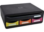 Exacompta TOOLBOX Regenbogen, Ablagemodul A4+ mit 4 Schubladen, 27 cm tief, 13,5 cm hoch, stapelbar, 25 Jahre