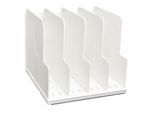 Exacompta Modulotop Sorter A4+ AutentiK Weiß, 5 Trennplatten flexibel, Etikettenhalter, Blauer Engel, 25 Jahre Garantie