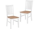 Stuhl-Set Antalia Weiß Buche/Eiche massiv