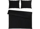 Bettwäsche Xenia Streif XXL Schwarz ca. 200x220cm