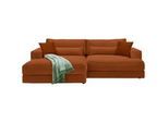Ecksofa Fabiona links Rostfarben