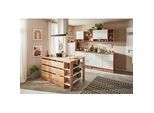 Küchenblock Hilde m. Insel m. Geräten ca.280cm Eiche/Weiß