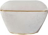 Sitzhocker KAYOOM "Hocker Contessa 125, vielseitig einsetzbarer Allrounder, elegante Form", grau (taupe, gold), B:60cm H:42,5cm T:60cm, Bezug: 50% Baumwolle 50% Acryl / Korpus: Pappelholz, Hocker, Sitzhocker, komfortabel, hochqualitativ, pflegeleicht, elegante Form