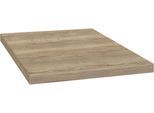 Arbeitsplatte OPTIFIT "Luzern", braun (wildeichefarben), B:110cm H:3,8cm T:60cm, Holzwerkstoff, Tischplatten, 38 mm stark, Tiefe 60 cm, große Auswahl an Breiten