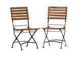 Gartensessel 2er-Set Acamp klappbar Holz/Metall