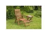 Gartensessel-Set Comodoro Naturfarben klappbar