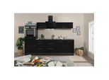 Küchenzeile mit Geräte Schwarz Hochglanz B: ca. 270 cm