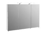Spiegelschrank Dorina mit LED 3-türig Weiß