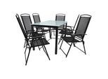 Gartentischgruppe Anthrazit 7-teilig