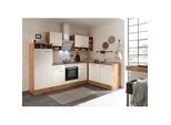 Eckküche Hilde ohne Geräte ca. 280x172 cm Weiß, Wildeiche