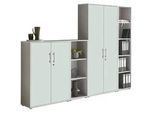 Aktenschrank Office Edition Sw Set 4 Grau/Weiß