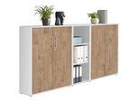 Aktenschrank Office Edition Sw Set 8 Weiß/Eichefarben