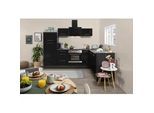Eckküche mit Geräte Schwarz Hochglanz ca. 260x200 cm