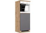 Geräteumbauschrank Turin ca. 60x166 cm Grau/Eiche