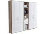 Aktenschrank Office Edition Sw Set 10 Eiche/Weiß