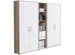 Aktenschrank Office Edition Sw Set 10 Weiß/Sonoma Eiche