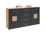Sideboard Sonate Schwarz/Eichefarben